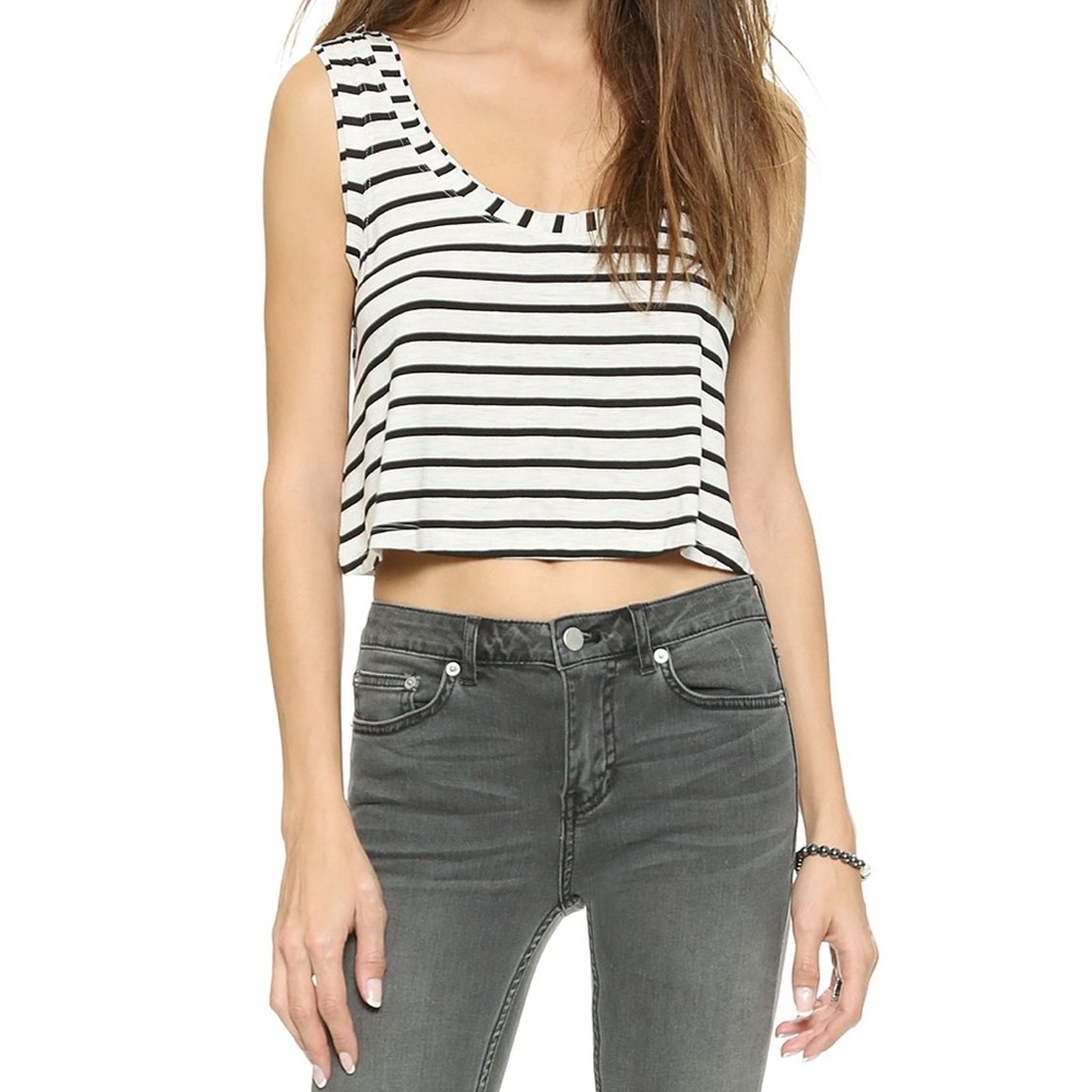 CSBLA striped crop top -S